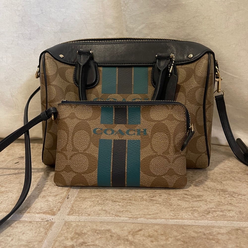Coach handbag with wristlet